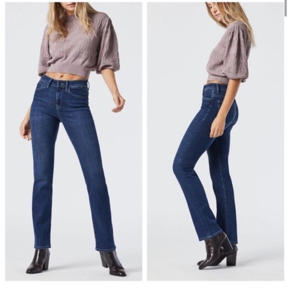 Mavi Kendra Indigo Supersoft High Rise Straight Leg Jean NWT - Picture 2 of 10